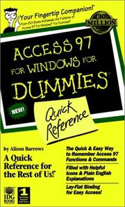 Cover of: Access 97 for Windows for dummies quick reference