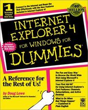 Cover of: Internet Explorer 4 for Windows for dummies
