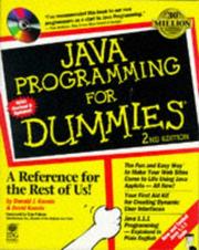 Cover of: Java programming for dummies by Donald J. Koosis