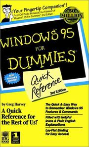 Windows 95 for dummies quick reference by Greg Harvey