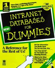 Cover of: Intranet & Web databases for dummies