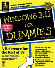 Cover of: Windows 3.11 for dummies by Andy Rathbone
