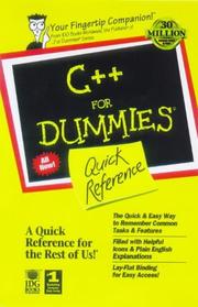 Cover of: C++ for dummies quick reference