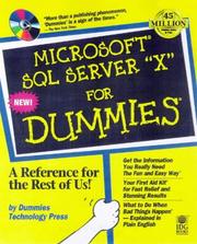 Cover of: Microsoft SQL server 7 for dummies