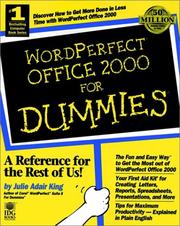 Cover of: WordPerfect Office 2000 for dummies by Julie Adair King