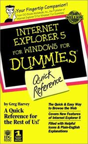 Internet Explorer 5 for Windows for dummies quick reference