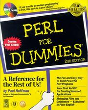 Cover of: Perl for dummies