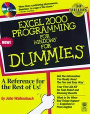 Excel 2000 programming for dummies