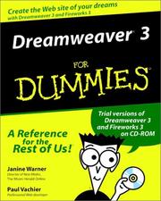 Cover of: Dreamweaver 3 for dummies