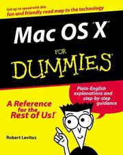 Mac OS X for dummies