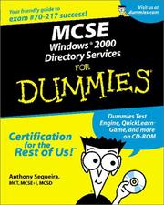 MCSE Windows 2000 directory services for dummies