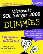 Cover of: Microsoft SQL Server 2000 for Dummies