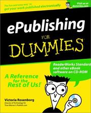 Cover of: Epublishing for dummies by Victoria Rosenborg