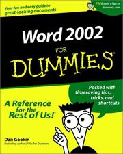 Word 2002 for dummies