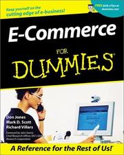 E-commerce for dummies by Jones, Don, Mark Scott, Rick Villars