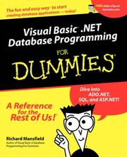 Visual Basic .NET database programming for dummies