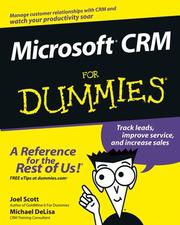Cover of: Microsoft CRM for dummies by Joel Scott