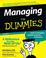 Cover of: Managing for dummies