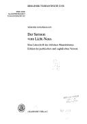 Der Sermon Vom Licht-Nous by W. Sundermann