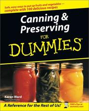 Cover of: Canning & preserving for dummies by Karen Ward