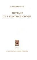 Cover of: Beiträge zur Staatssoziologie