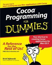 Cover of: Cocoa programming for dummies