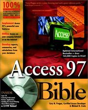 Cover of: Access 97 bible by Cary N. Prague