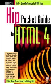 Cover of: The hip pocket guide to HTML 4 by Ed Tittel
