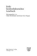 Cover of: Frühneuhochdeutsches Lesebuch.