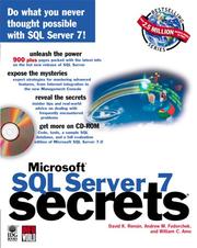 Cover of: Microsoft® SQL Server 7 Secrets® by David K. Rensin, Andrew M. Fedorchek, William C. Amo