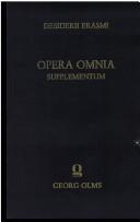 Cover of: Opuscula: A Supplement to the Opera Omnia