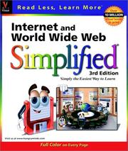 Cover of: Internet and World Wide Web Simplified, 3rd Edition by Ruth Maran, Paul Whitehead, Internet and World Wide Web Simplified