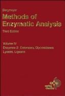 Cover of: Methods of Enzymatic Analysis, Enzymes 2: Esterases, Glycosidases, Lyases, Ligases