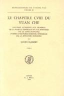 Le Chapitre Cviii Du Yuan Che by Louis Hambis