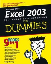 Excel 2003 All-in-One Desk Reference for Dummies by Greg Harvey