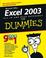 Cover of: Excel 2003 All-in-One Desk Reference for Dummies