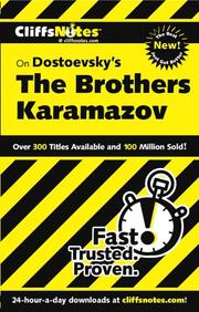 Cover of: The brothers Karamazov: notes