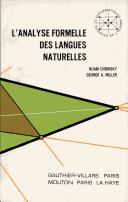 Cover of: L'Analyse Formelle Des Langues Naturelles