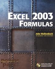 Cover of: Excel 2003 formulas
