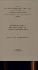 Cover of: The Armenian Texts of Epiphanius of Salamis De Mensuris Et Ponderibus (Corpus Scriptorum Christianorum Orientalium, V. 583.) by Michael E. Stone, Roberta Ervine