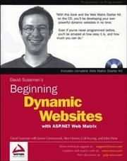 Cover of: Beginning Dynamic Websites: with ASP.NET Web Matrix (Programmer to Programmer)