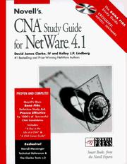 Cover of: Novell's CNA study guide for NetWare 4.1 by David James Clarke