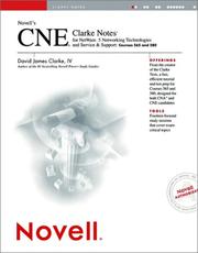 Cover of: Novell's Cne Clarke Notes for Netware 5 Networking Technologies and Service & Support by David James, IV Clarke