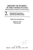 Cover of: Household Constitution and Family Relationships (History of Women in the United States)