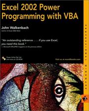 Cover of: Excel 2002 Power Programming with VBA