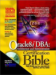 Oracle 8i DBA : architecture and administration certification bible