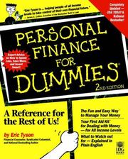 Cover of: Personal finance for dummies by Eric Tyson