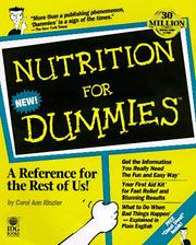 Cover of: Nutrition for dummies by Carol Ann Rinzler