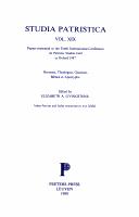 Cover of: Studia Patristica. Vol. XIX -- Historica, Theologica, Gnostica, Biblica et Apocrypha.