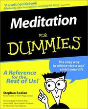 Cover of: Meditation for Dummies by Stephan Bodian, Dean Ornish